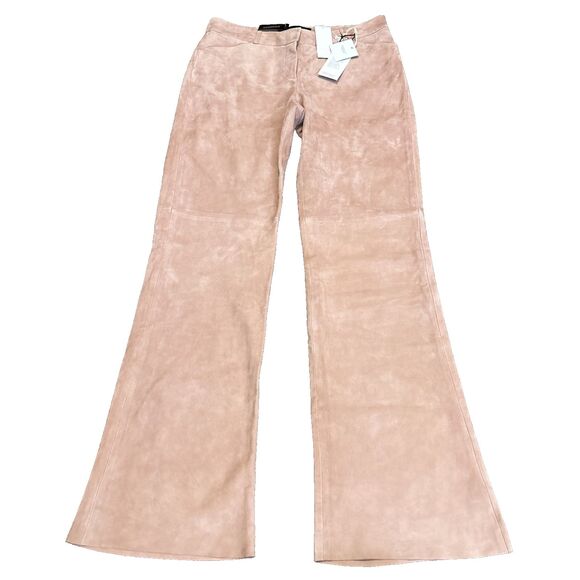 Express Wide Leg Editor - 100% Leather Pants Size 8 Tall (33") NWT New - Picture 1 of 11